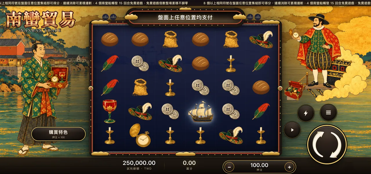 南蠻貿易 — 主遊戲盤面