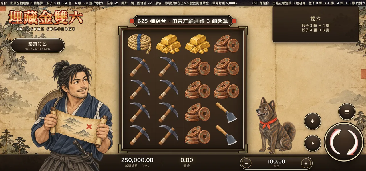 埋藏金雙六 — 藏寶圖