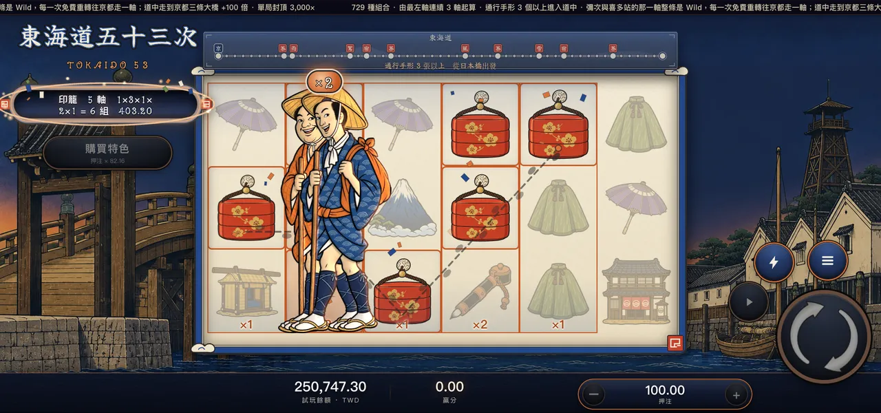 Tokaido Fifty-Three Stations — Travellers and a ways win