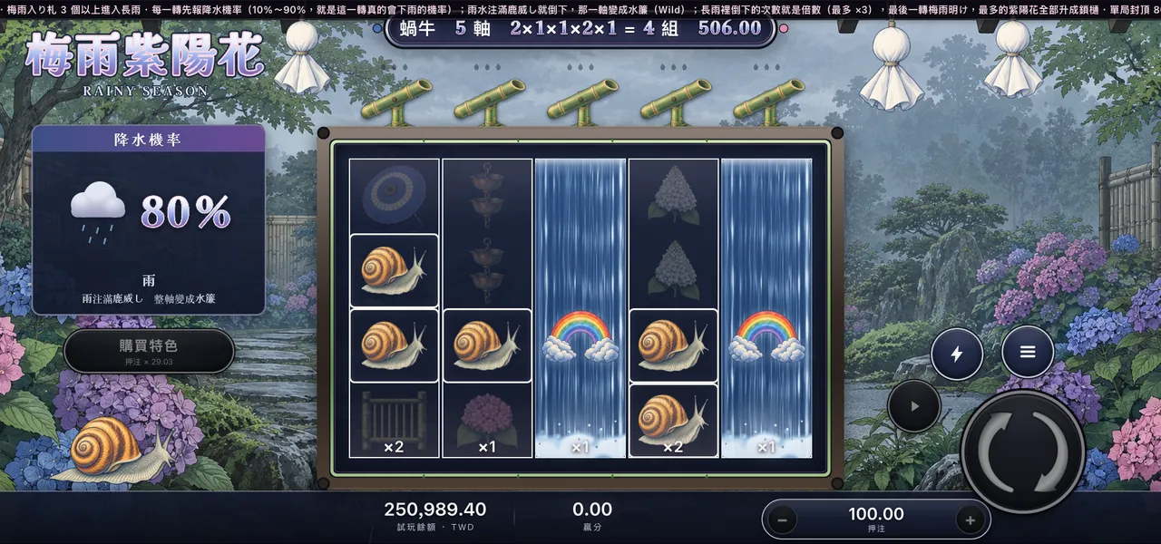 梅雨紫陽花 — 水簾連線