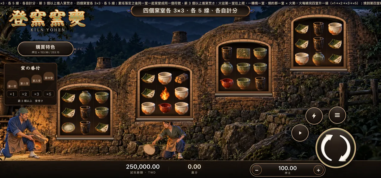 登窯窯變 — 登窯的四個窯室